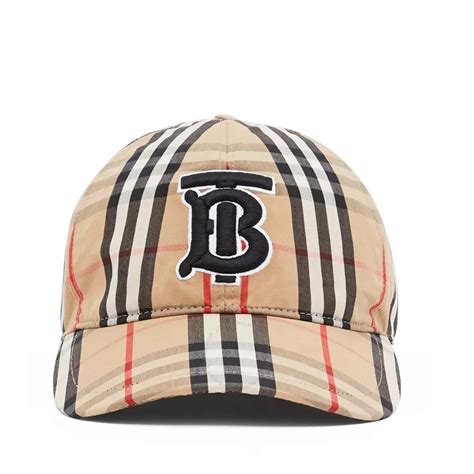 Burberry Men's Monogram Motif Check Print Baseball 